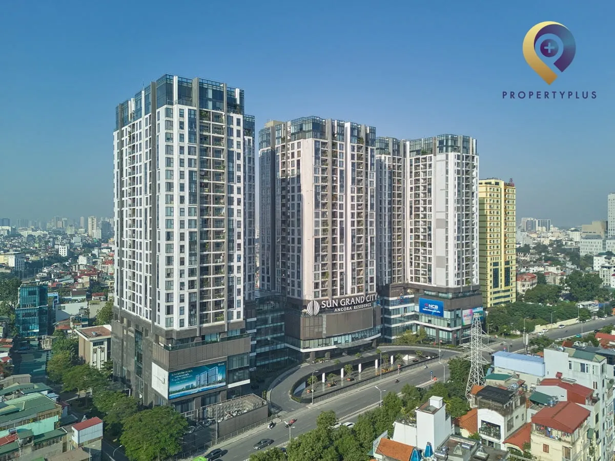 Exterior view of Sun Grand City Ancora building in Hanoi.